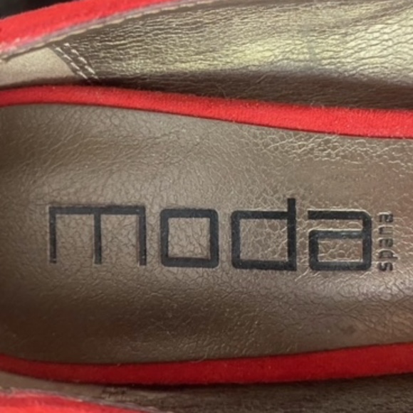 Red Open Toe High Heels Size 6 1/2 - Picture 10 of 15